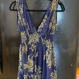 Flocked Floral Mini Dress